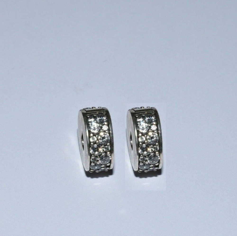 Pandora Pave Clips Set New